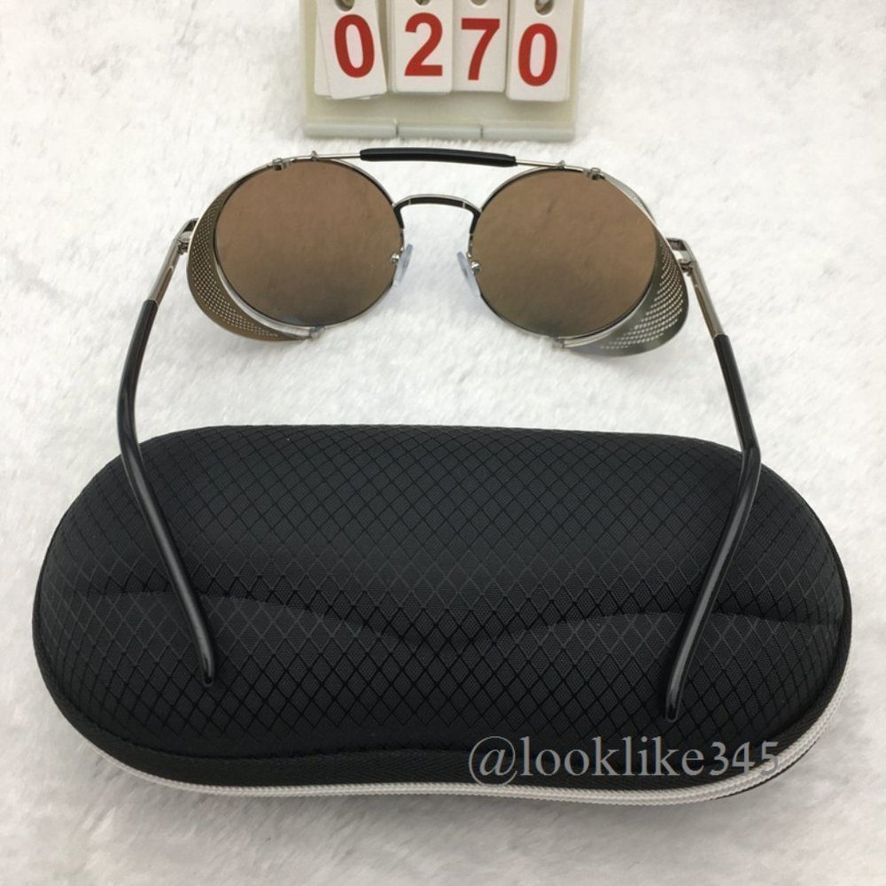 Blue Fashion Retro Vintage Sunglasses - Picture 3 of 4